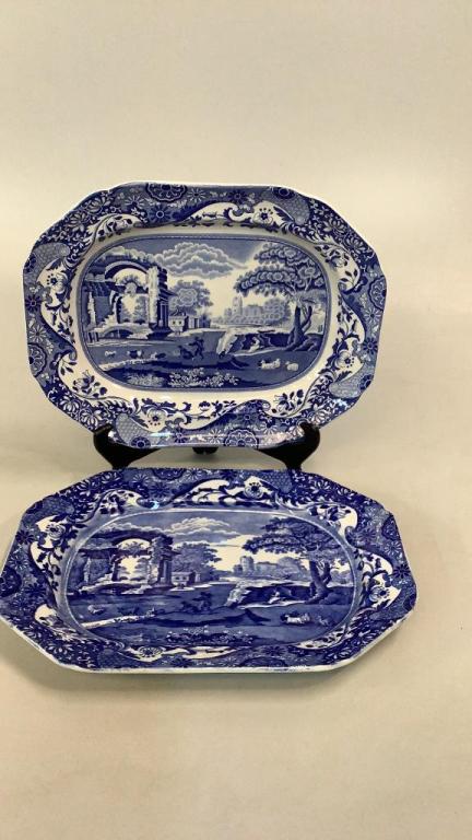 2 Copeland Spode Transferware Platters (1 of 4)