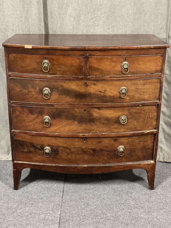 English Figured Mahogany Box Front Chest (1 of 7)