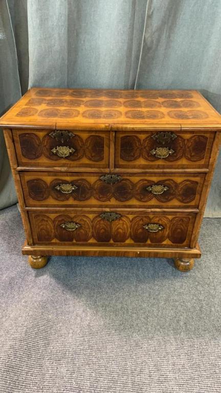 Diminutive Burl Walnut Chest (1 of 4)