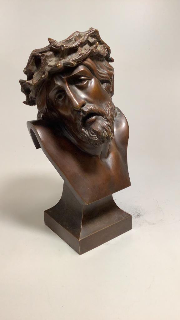 Bronze Bust of Christ, Crown of Thorns (1 of 4)
