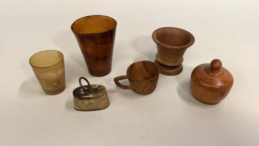 Horn Cups, Box, Tureen Objects (1 of 3)