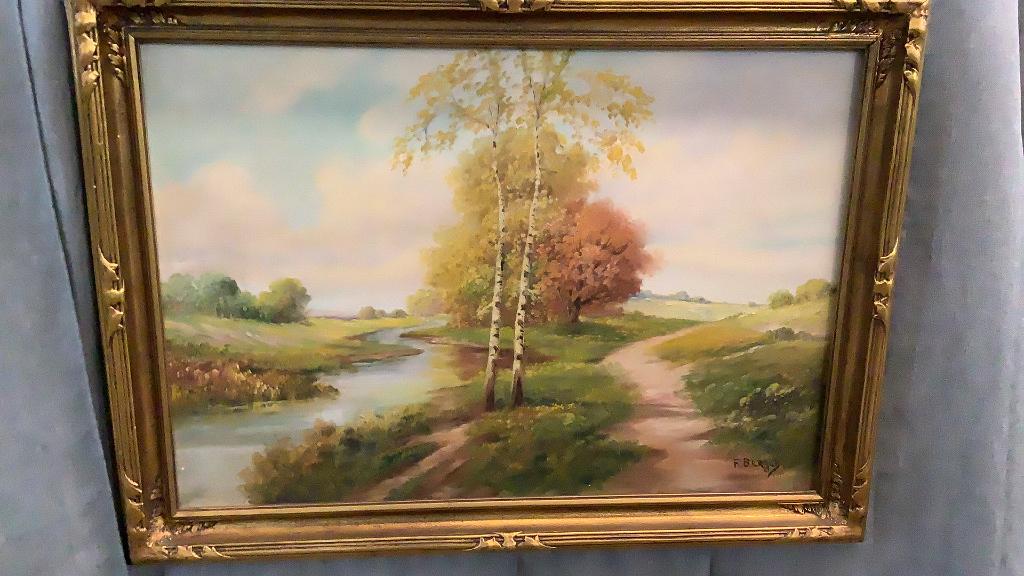 Oil on Canvas, Landscape with Stream (1 of 4)