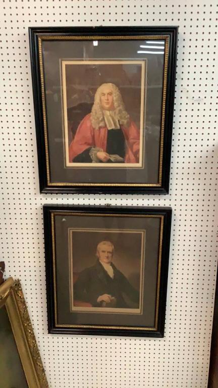 2 Framed Portrait Mezzotints , Important Gentleman (1 of 5)