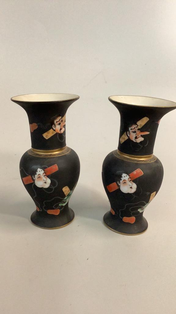 Pair Satsuma Vases (1 of 3)