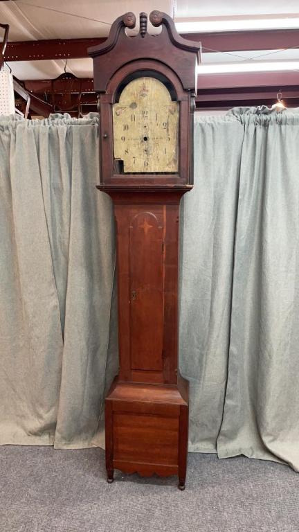 Inlaid Cherry Tall Case Clock (1 of 3)