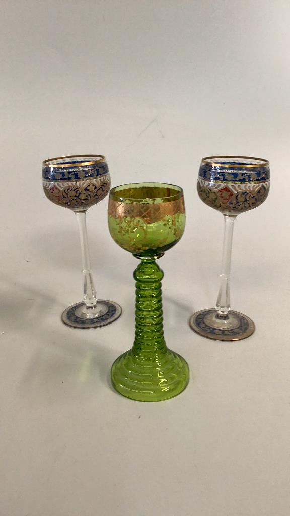 3 Bohemian Glass Goblets (1 of 5)