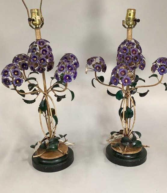 Pair Italian Tole Style Lamps (1 of 5)