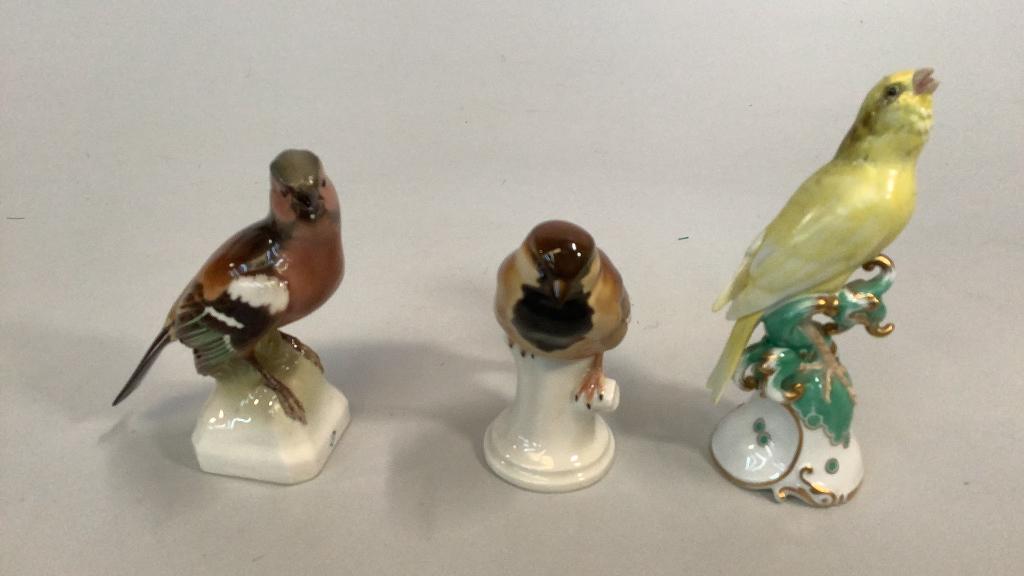 3 Decorative Porcelain Bird Figures (1 of 4)