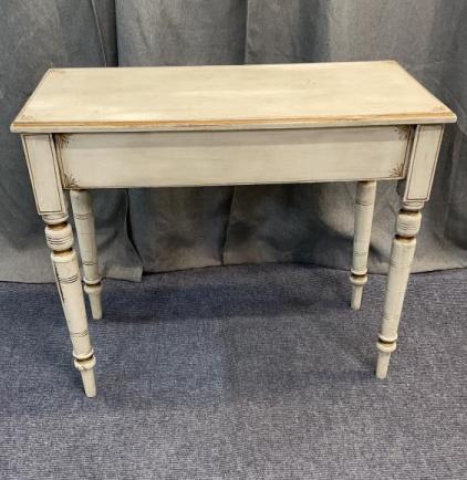 White Pine Console Table in White Paint (1 of 3)