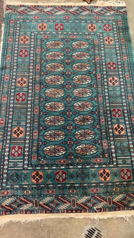 Vintage Wool Turkoman Throw Rug (1 of 4)
