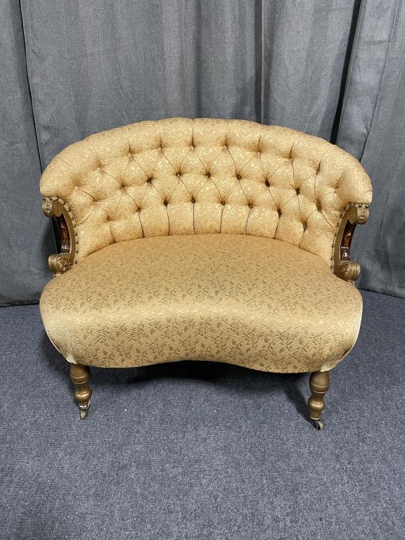 Inlaid French Ladies Settee (1 of 5)