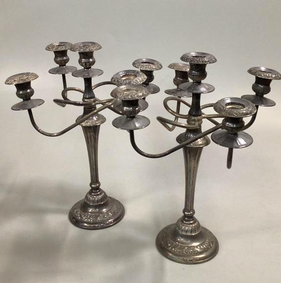 Pair Silver Plate Candelabra (1 of 4)