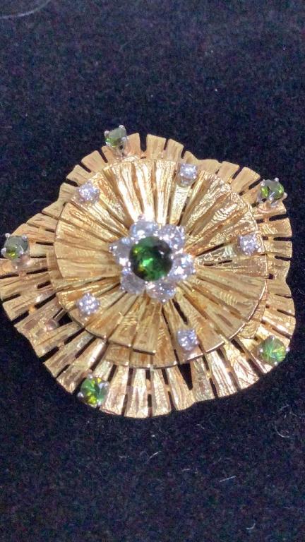 14k Pendant Broach with Diamonds (1 of 5)
