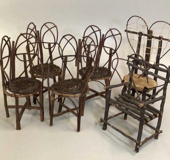 6 Pieces Twig Doll/ Bear Furniture (1 of 4)