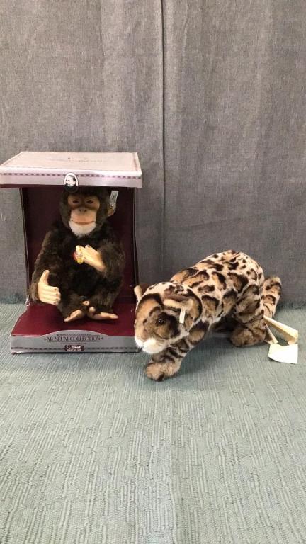 Steiff Chimpanzee 1928 Replica and Clouded Leopard (1 of 9)