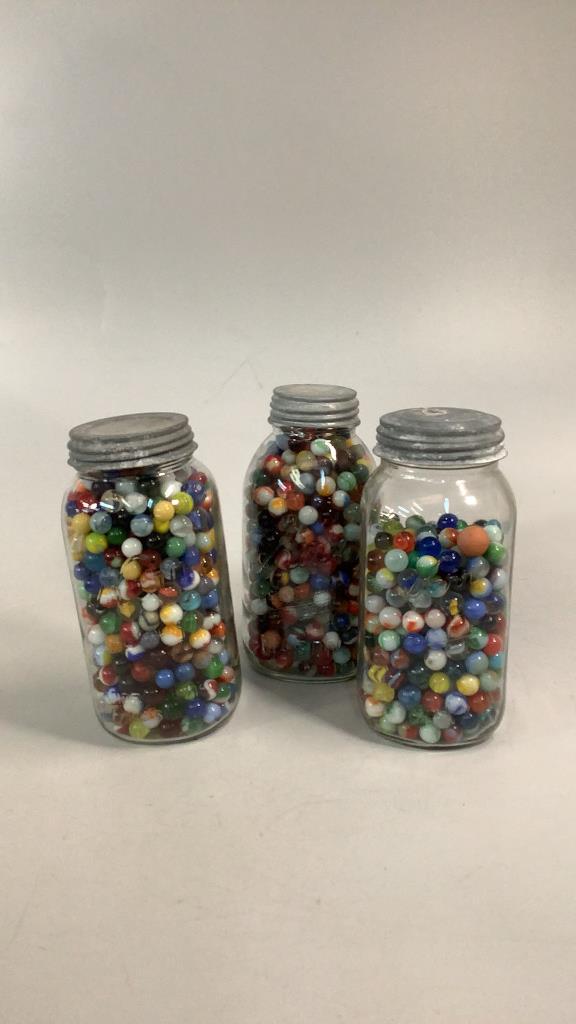 3 Half Gallon Jars Marbles (1 of 4)