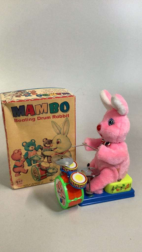 Battery Operated Mambo The Rabbit: NOS…toy in great condition, box has some wear