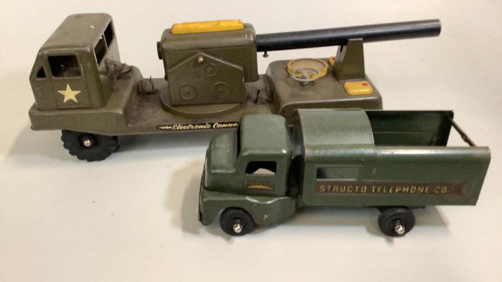 Nylint Electronic Cannon,Structo Telephone Truck (1 of 3)