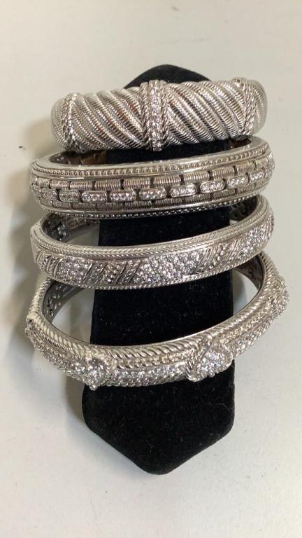 4 Judith Ripka Sterling Bracelets (1 of 4)