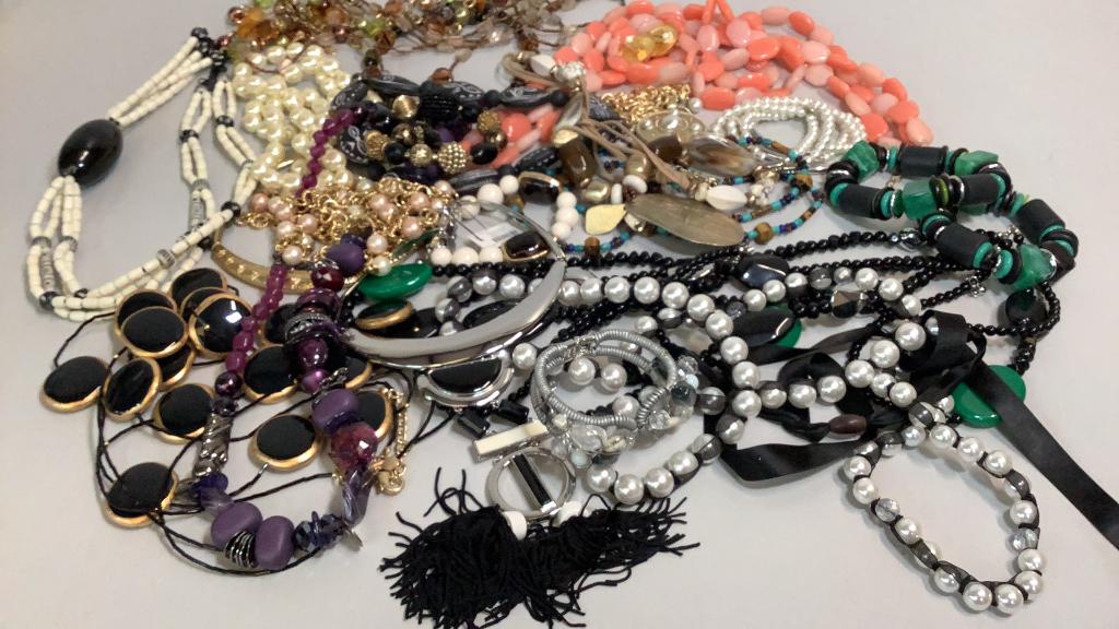 Collection of Costume Jewelry: Several pieces marked Chico’s, some with tags