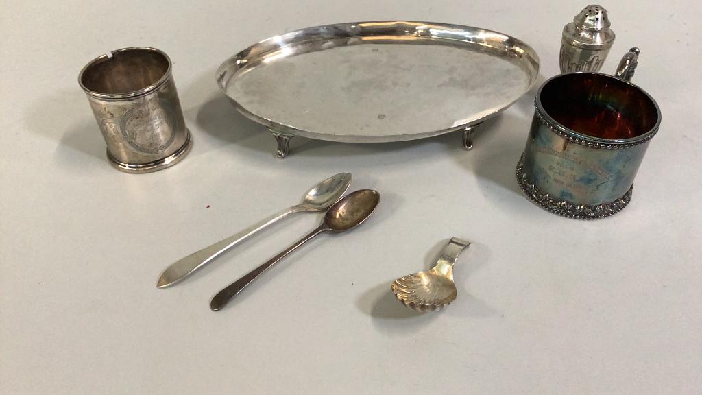 7 Pieces Mixed Sterling and Plate (1 of 6)