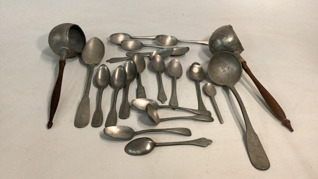 Pewter Dippers,Ladle, Spoons (1 of 5)