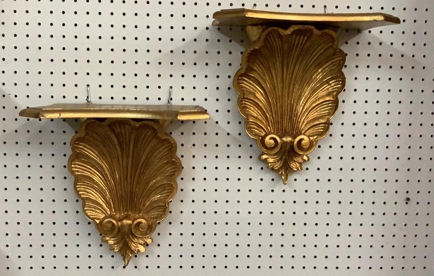 Pair Italian Gilt Wall Brackets (1 of 5)