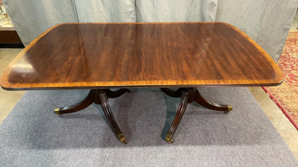 Mahogany Pedestal Base Dining Table (1 of 3)