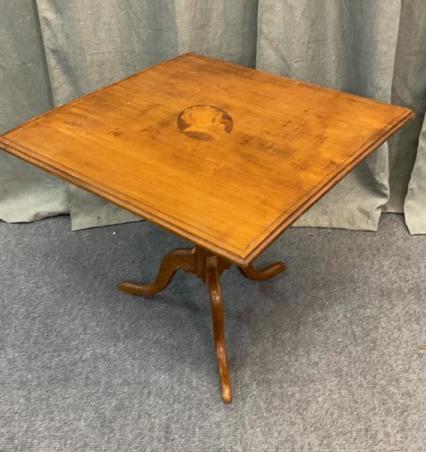 Inlaid Curley Maple Tea Table (1 of 7)