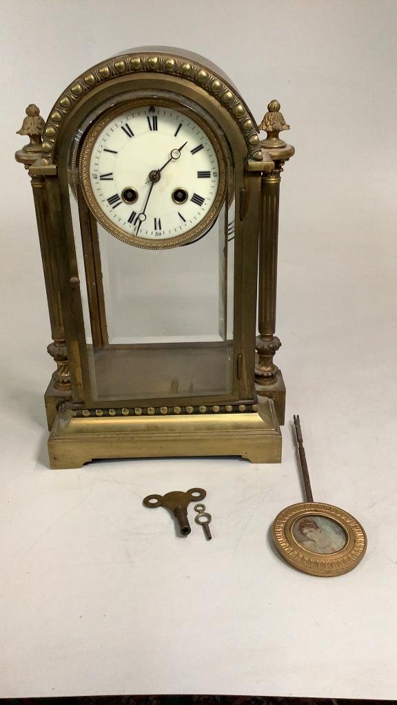 French Brass Mantle Clock (1 of 6)