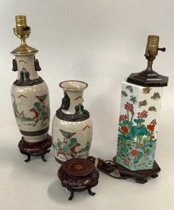 3 Asian Vase Lamps (1 of 6)