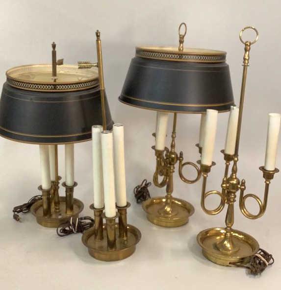 2 Pair Brass Library Lamps (1 of 5)