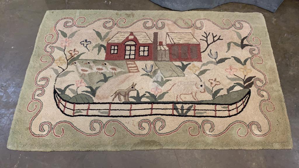 Hooked Throw Rug - Farm (1 of 6)