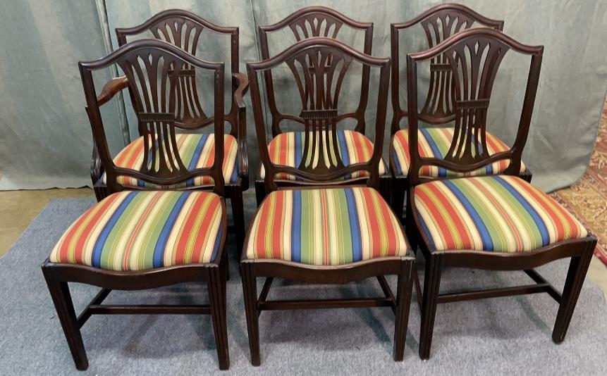 Set of 6 Sheraton Dining Chairs (1 of 5)