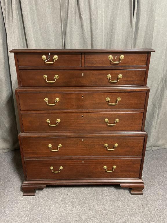 Mahogany Campaign Style Chest By Baker (1 of 4)