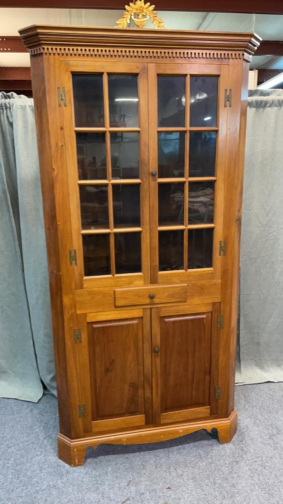 Bench Made Walnut Corner Cupboard (1 of 3)
