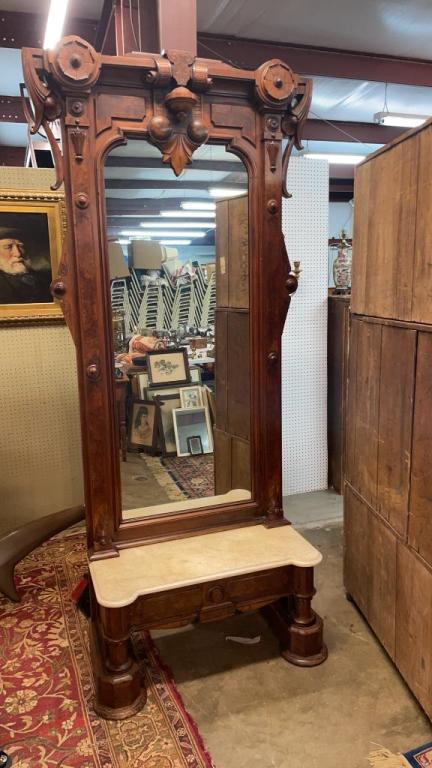 Impressive Walnut Hall Stand (1 of 3)