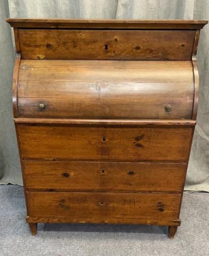 Swedish Pitch Pine C Roll Desk (1 of 5)