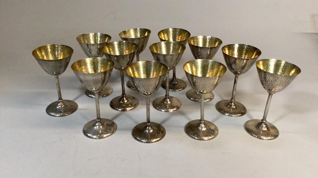 Set 12 Hammered Sterling Stems (1 of 4)