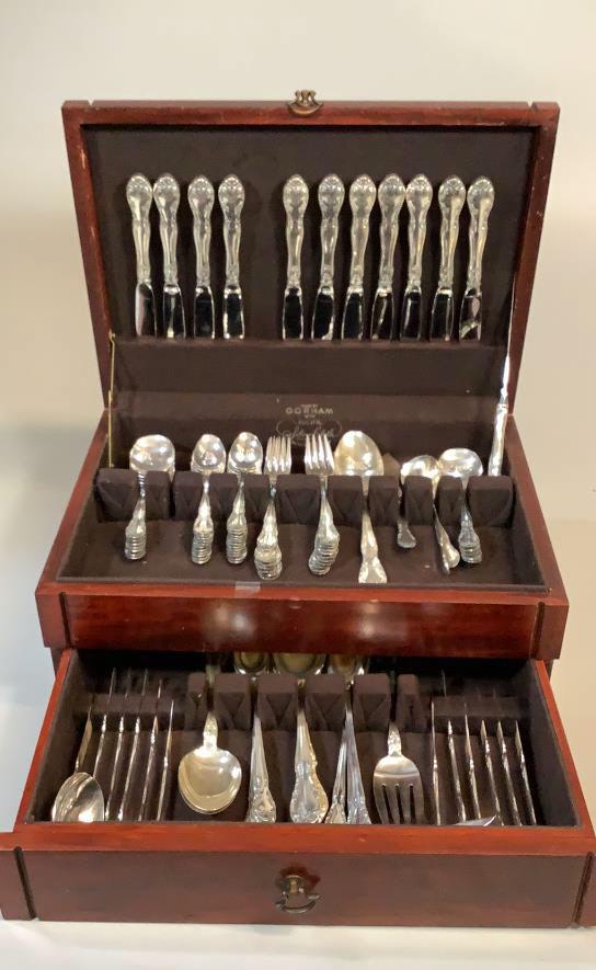 103 Pieces Gorham Silver Plate Flatware (1 of 5)