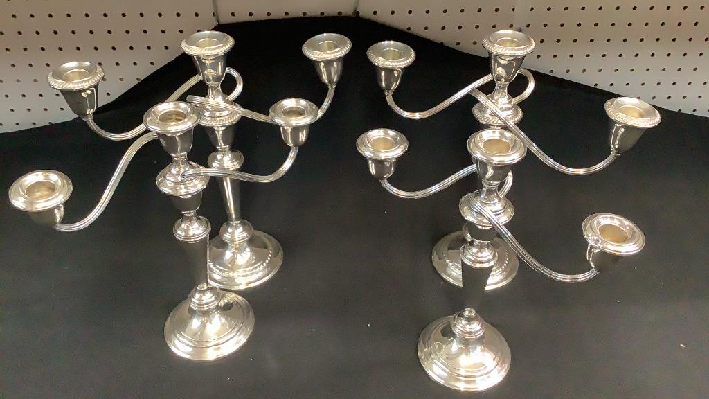 2 Pair Gorham  Sterling Candlesticks (1 of 4)