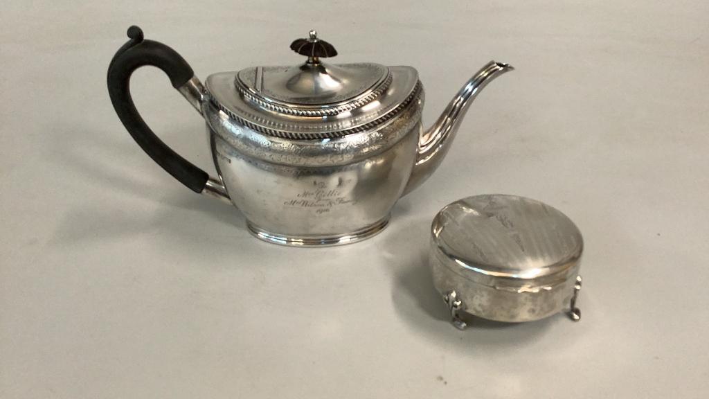 English Sterling Teapot, Powder Jar (1 of 7)