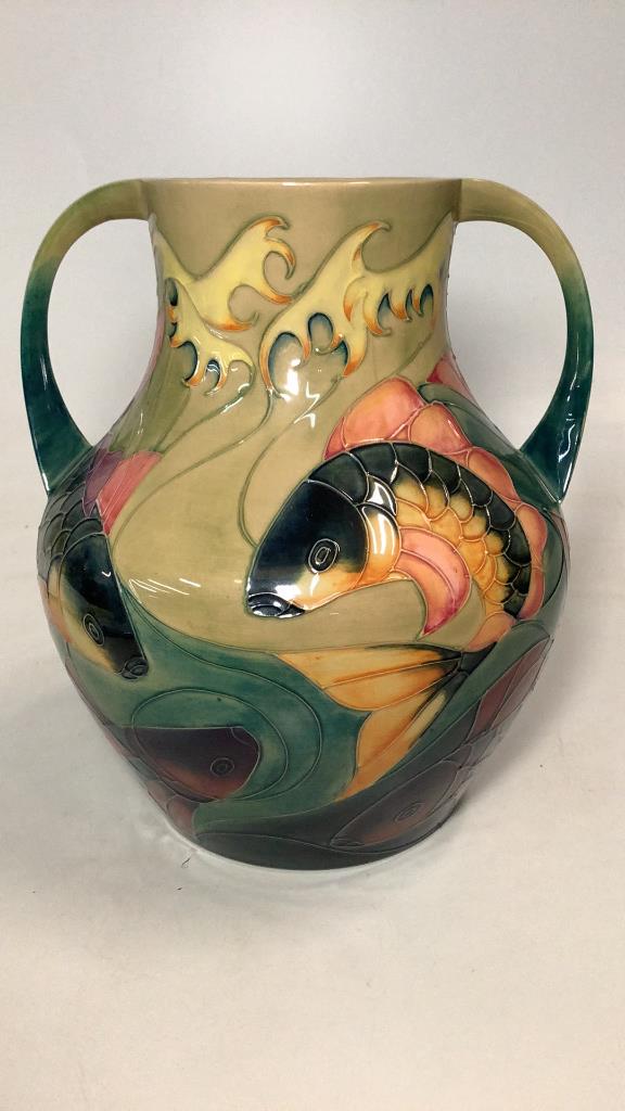 Moorcroft Sally Tuffin Carp Vase (1 of 6)