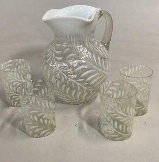 Fenton Opalescent Lemonade Set (1 of 5)