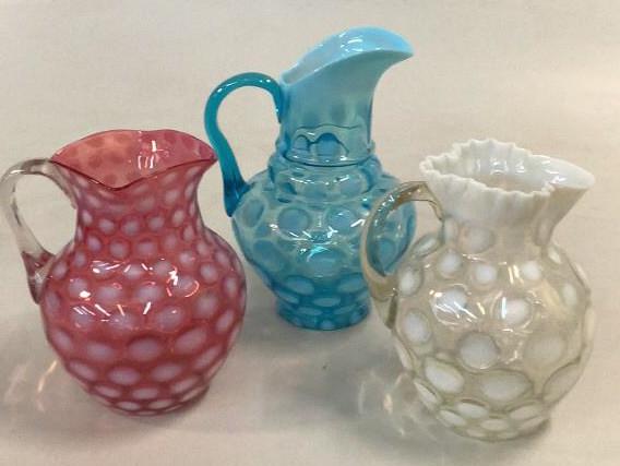 3 Fenton Coin Spot Pitchers (1 of 7)