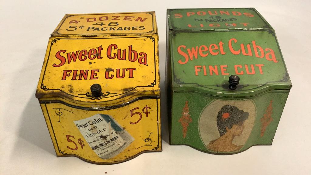 2 Sweet Cuba Tobacco Advertising  Tins (1 of 6)