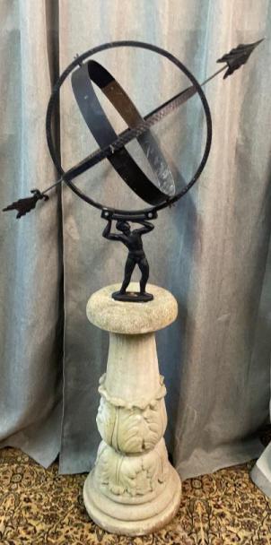 Vintage Metal Armillary on Stand (1 of 2)