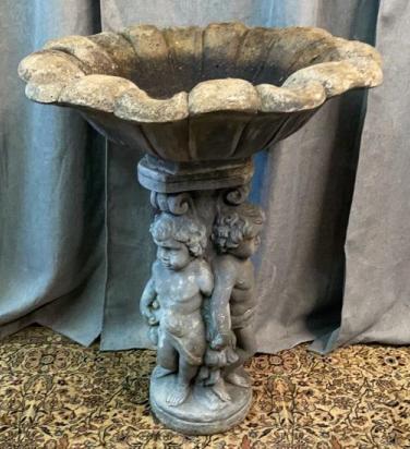 Vintage Concrete Bird Bath (1 of 3)