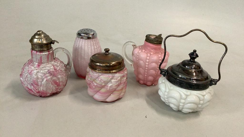 5 Victorian Blown Glass Table Articles (1 of 5)