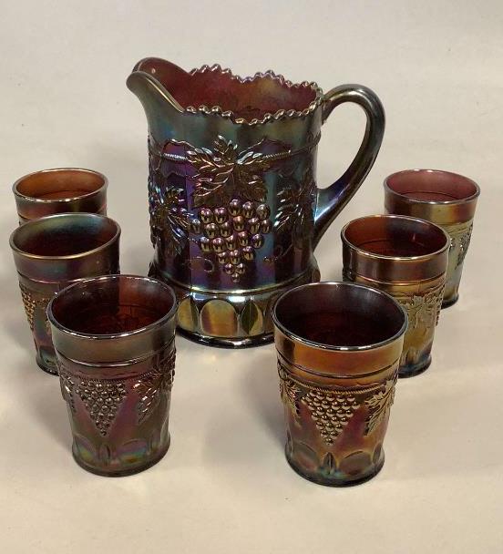 Northwood  Carnival Glass Water Set (1 of 6)